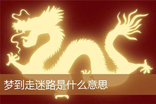 梦到走迷路是什么意思_周公解梦