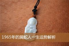 1965年的属蛇人一生运势解析