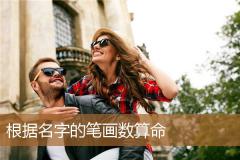 根据名字的笔画数算命