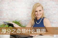 厚分之命是什么意思