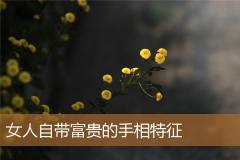 女人自带富贵的手相特征