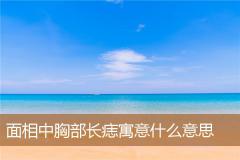 面相中胸部长痣寓意什么意思