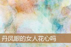 丹凤眼的女人花心吗