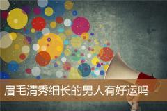眉毛清秀细长的男人有好运吗