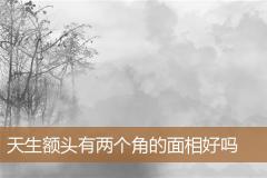 天生额头有两个角的面相好吗