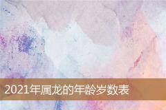 2021年属龙的年龄岁数表